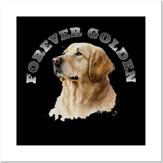 Funny Golden Retriever Wall Art by MEWRCH